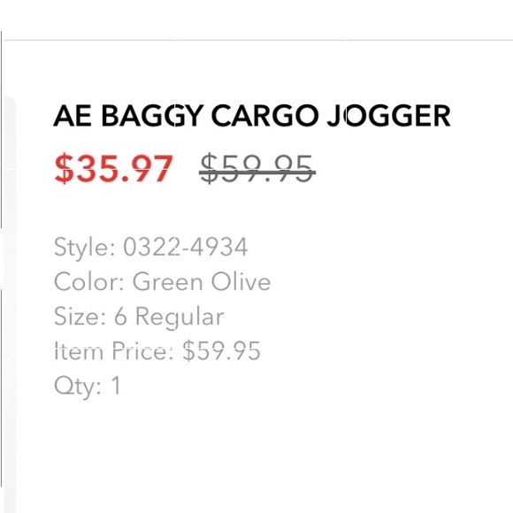 American Eagle cargo jogger size 6 - Picture 3 of 3
